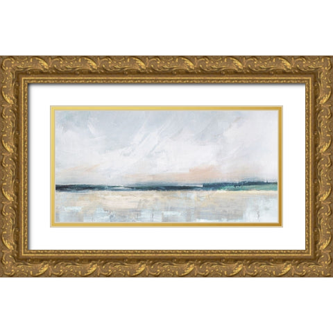 Mediterranean Escape Gold Ornate Wood Framed Art Print with Double Matting by Blue, Nina