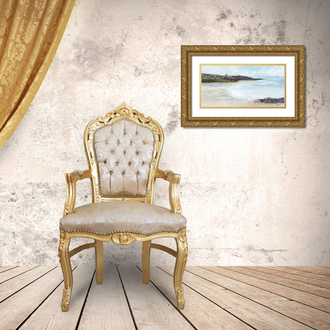 Mediterranean Escape IV Gold Ornate Wood Framed Art Print with Double Matting by Blue, Nina
