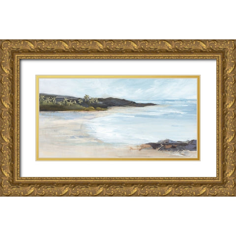 Mediterranean Escape IV Gold Ornate Wood Framed Art Print with Double Matting by Blue, Nina