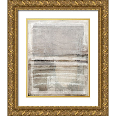 Simple Silence II Gold Ornate Wood Framed Art Print with Double Matting by Blue, Nina