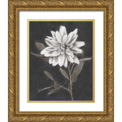 Fable Lotus  Gold Ornate Wood Framed Art Print with Double Matting by Blue, Nina
