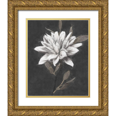 Fable Lotus 3 Gold Ornate Wood Framed Art Print with Double Matting by Blue, Nina