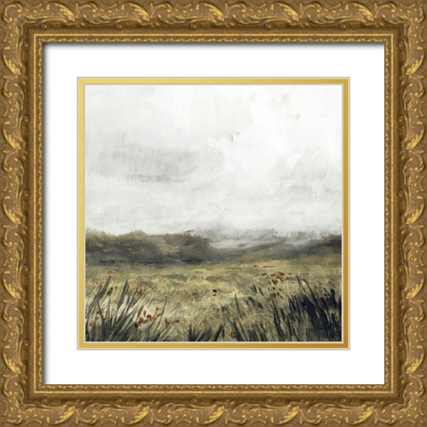 Moody Landscape I Gold Ornate Wood Framed Art Print with Double Matting by Blue, Nina