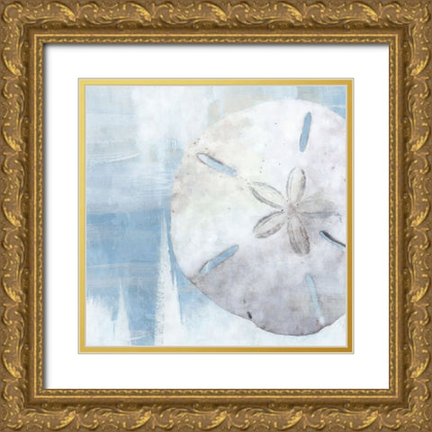 Sand Dollar III Gold Ornate Wood Framed Art Print with Double Matting by Blue, Nina