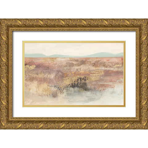 Neutral Landscape Gold Ornate Wood Framed Art Print with Double Matting by Blue, Nina