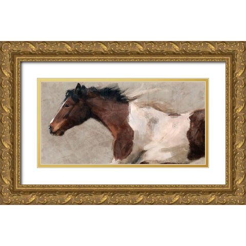 Flight Gold Ornate Wood Framed Art Print with Double Matting by Blue, Nina