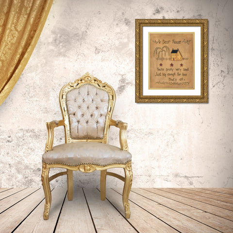 Dear House Gold Ornate Wood Framed Art Print with Double Matting by Lewis, Kim