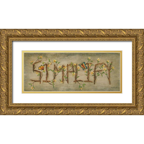 Simplify Gold Ornate Wood Framed Art Print with Double Matting by Lewis, Kim