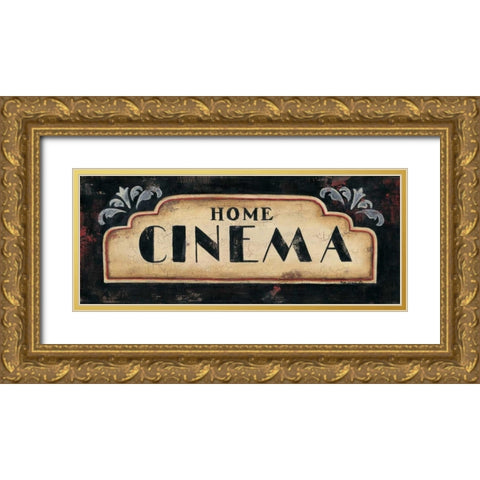 Cinema Gold Ornate Wood Framed Art Print with Double Matting by Lewis, Kim