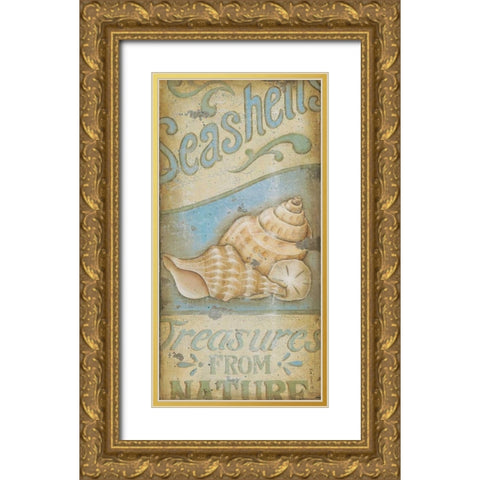 Treasures from Nature Gold Ornate Wood Framed Art Print with Double Matting by Lewis, Kim