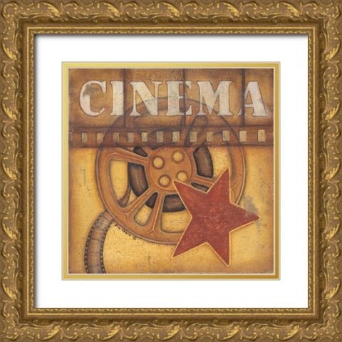 Cinema Gold Ornate Wood Framed Art Print with Double Matting by Lewis, Kim