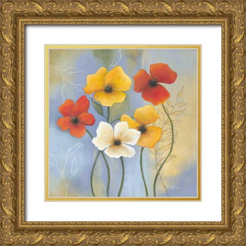 Delightful Splendor Gold Ornate Wood Framed Art Print with Double Matting by Lewis, Kim