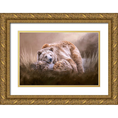Just Not Feeling It Today Gold Ornate Wood Framed Art Print with Double Matting by Parker, Kelley
