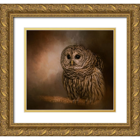 Wisdom Listener Gold Ornate Wood Framed Art Print with Double Matting by Parker, Kelley