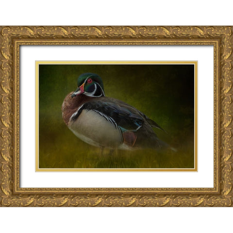 The Woodsman Gold Ornate Wood Framed Art Print with Double Matting by Parker, Kelley