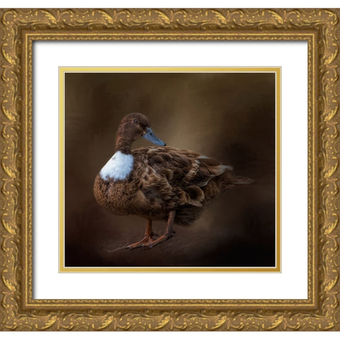 Just Ducky Gold Ornate Wood Framed Art Print with Double Matting by Parker, Kelley