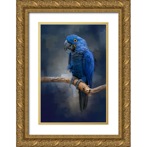 Blue Gem Gold Ornate Wood Framed Art Print with Double Matting by Parker, Kelley