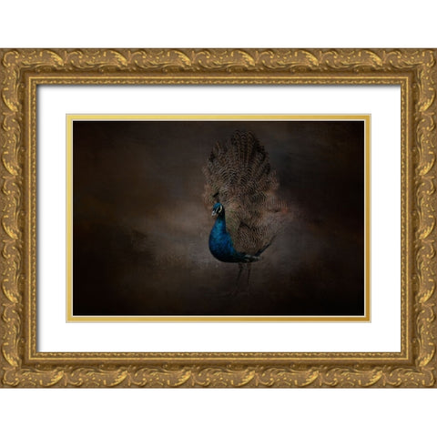Blue Beauty Gold Ornate Wood Framed Art Print with Double Matting by Parker, Kelley