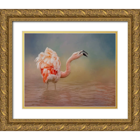 Not Happy Gold Ornate Wood Framed Art Print with Double Matting by Parker, Kelley