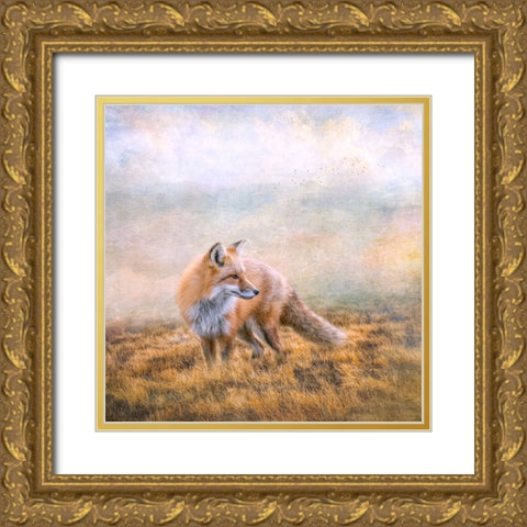 Seeking Mischief Gold Ornate Wood Framed Art Print with Double Matting by Parker, Kelley