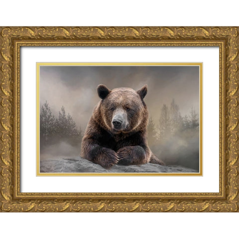 Grizzly Summit Gold Ornate Wood Framed Art Print with Double Matting by Parker, Kelley
