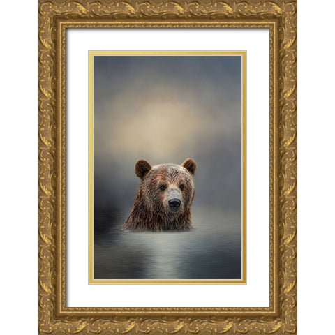 Taking a Dip Gold Ornate Wood Framed Art Print with Double Matting by Parker, Kelley