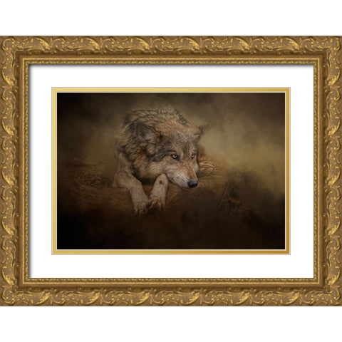 At Rest Gold Ornate Wood Framed Art Print with Double Matting by Parker, Kelley