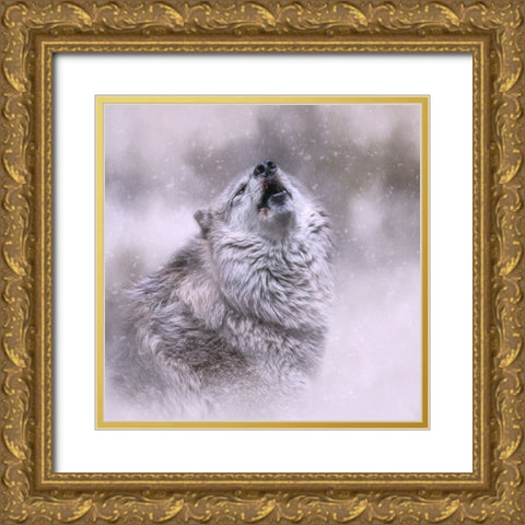 First Call of Winter Gold Ornate Wood Framed Art Print with Double Matting by Parker, Kelley