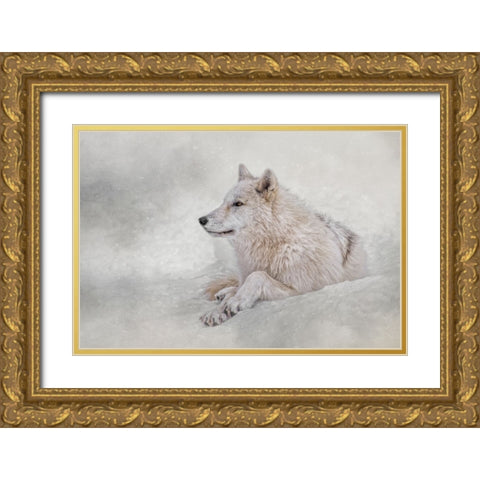 Snow Day Gold Ornate Wood Framed Art Print with Double Matting by Parker, Kelley