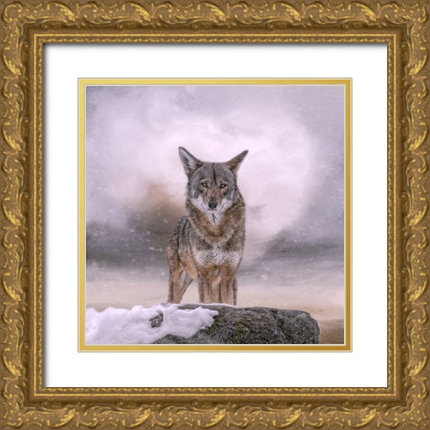 Welcoming Winter Gold Ornate Wood Framed Art Print with Double Matting by Parker, Kelley