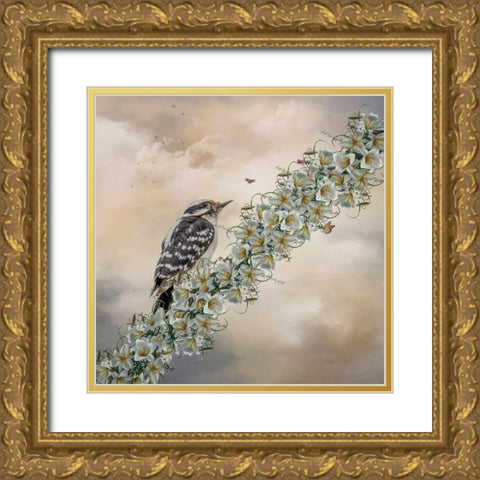 Summers Delight Gold Ornate Wood Framed Art Print with Double Matting by Parker, Kelley