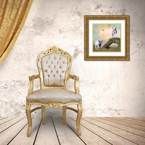 Getting a Better View Gold Ornate Wood Framed Art Print with Double Matting by Parker, Kelley