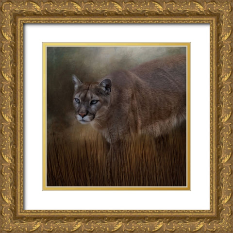 Waiting on the Hunt Gold Ornate Wood Framed Art Print with Double Matting by Parker, Kelley