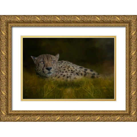Resting After the Race Gold Ornate Wood Framed Art Print with Double Matting by Parker, Kelley
