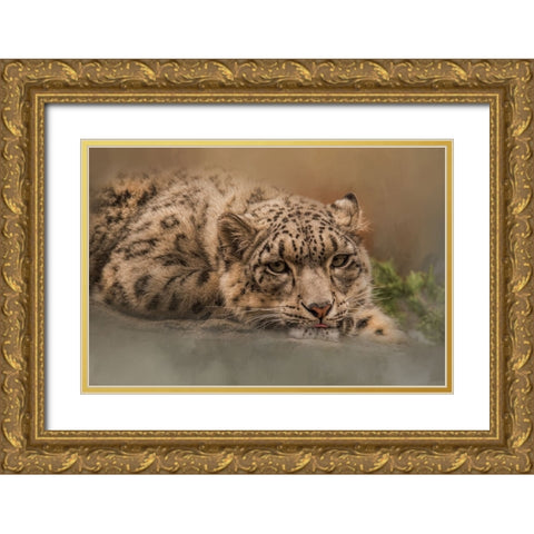 Taking It Easy Gold Ornate Wood Framed Art Print with Double Matting by Parker, Kelley