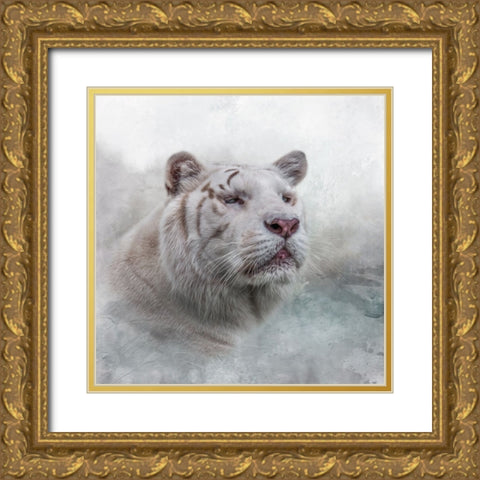 White Wizard Gold Ornate Wood Framed Art Print with Double Matting by Parker, Kelley