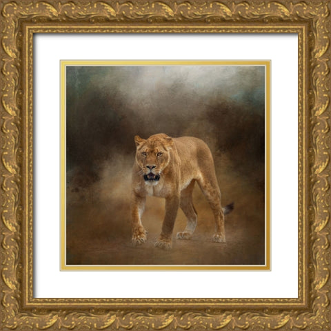 Roadblock Gold Ornate Wood Framed Art Print with Double Matting by Parker, Kelley