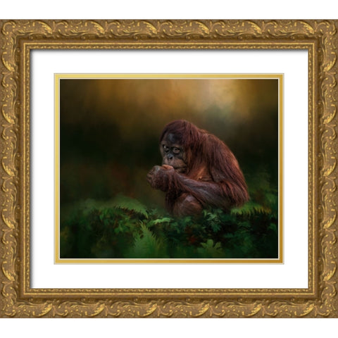 Little Man Gold Ornate Wood Framed Art Print with Double Matting by Parker, Kelley