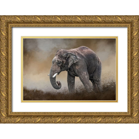 Ancient Guardian Gold Ornate Wood Framed Art Print with Double Matting by Parker, Kelley