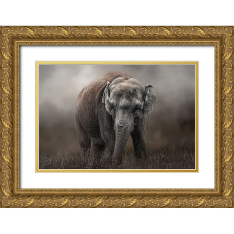 Power and Grace Gold Ornate Wood Framed Art Print with Double Matting by Parker, Kelley