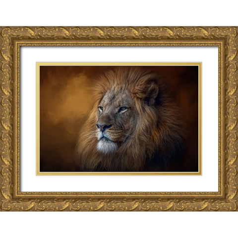 The Protector Gold Ornate Wood Framed Art Print with Double Matting by Parker, Kelley