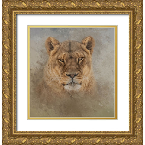 An Intense Star Gold Ornate Wood Framed Art Print with Double Matting by Parker, Kelley