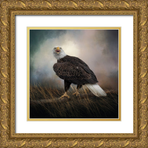 Warning Cry Gold Ornate Wood Framed Art Print with Double Matting by Parker, Kelley