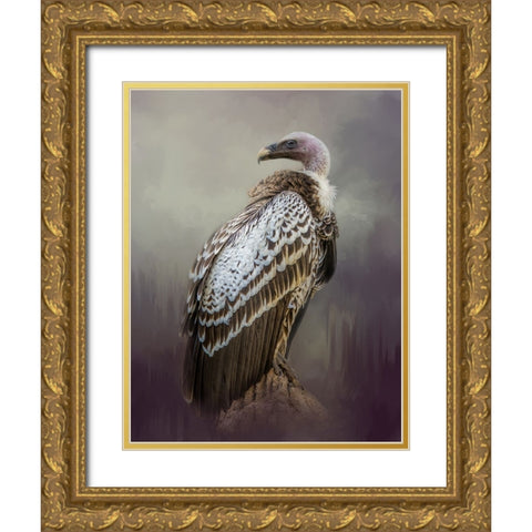 Over Her Shoulder Gold Ornate Wood Framed Art Print with Double Matting by Parker, Kelley