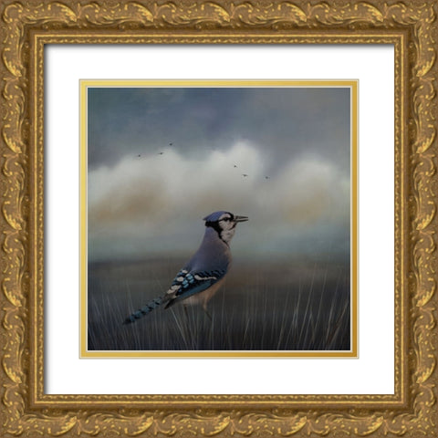 Blue Morning Gold Ornate Wood Framed Art Print with Double Matting by Parker, Kelley