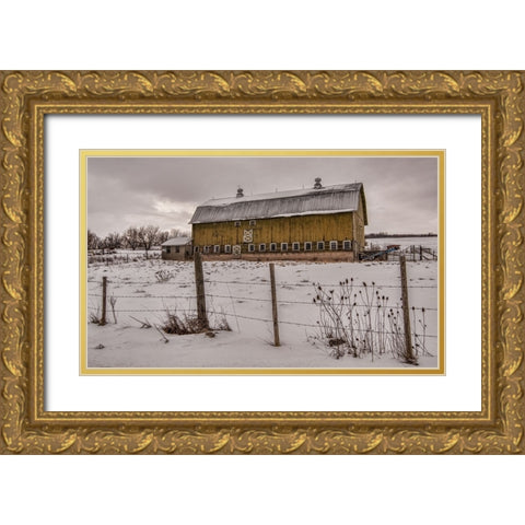 Old Yeller Gold Ornate Wood Framed Art Print with Double Matting by Parker, Kelley