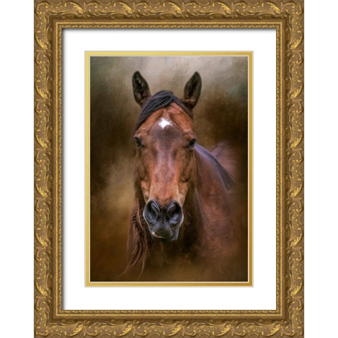 Country Heart Gold Ornate Wood Framed Art Print with Double Matting by Parker, Kelley