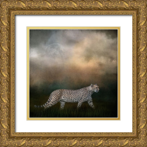 Night Search Gold Ornate Wood Framed Art Print with Double Matting by Parker, Kelley