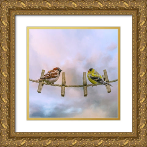 Wash Day Gold Ornate Wood Framed Art Print with Double Matting by Parker, Kelley