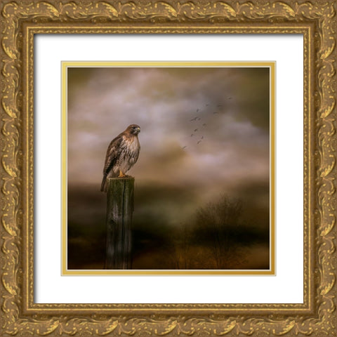 Bold Hunter Gold Ornate Wood Framed Art Print with Double Matting by Parker, Kelley